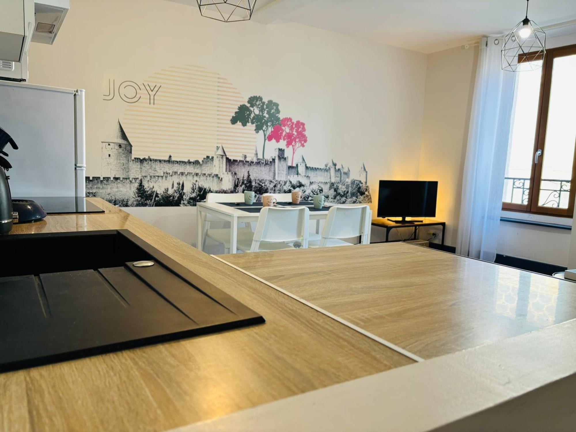 Spacieux, Climatise, Quartier Calme, Proche Chateau, Le Cocon De Joy Apartment Carcassonne